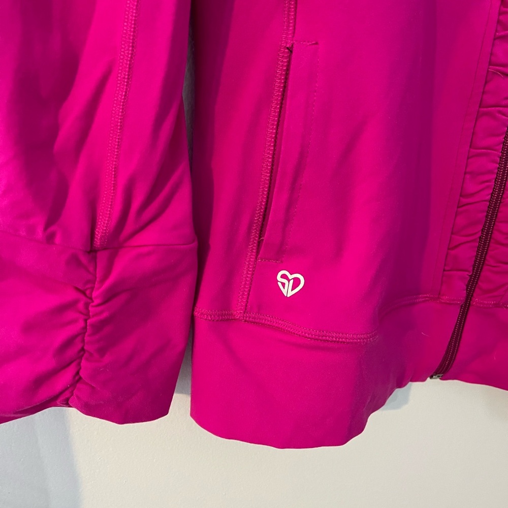 Straight Down Vibrant Fuchsia Bomber Jacket, Sz L, Fairmont Scottsdale Princess - Picture 5 of 8